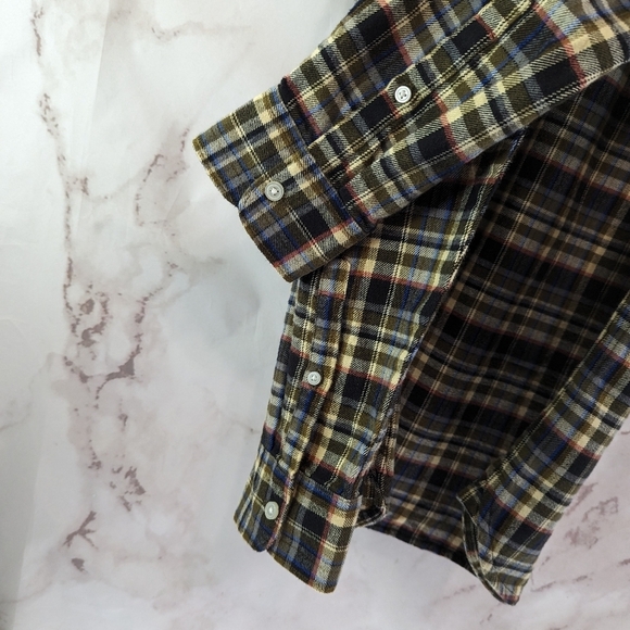Everlane Shirt Mens Brown The Brushed Flannel Button Down Plaid Beech - Picture 9 of 13